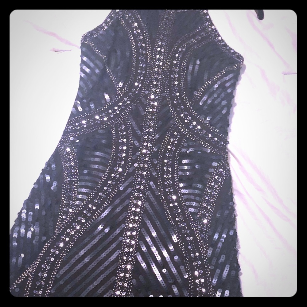 Neblon Poly USA semi formal black dress